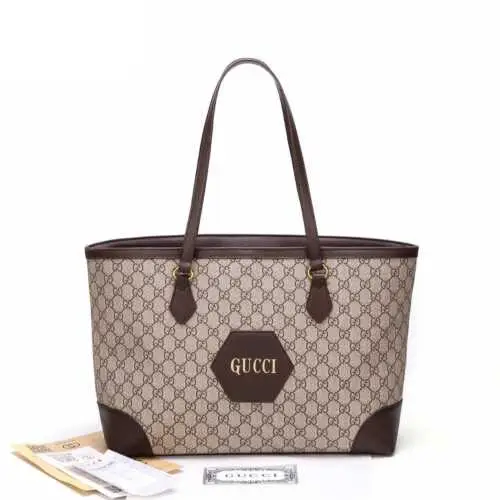 Gucci Beige GG Jacquard Medium 100 Ophidia Tote Women Bag