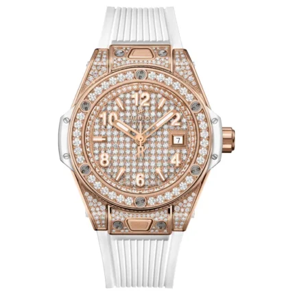 Hublot Big Bang Platinum Diamond Pave 33mm - 485.OE.9000.RW.1604 Watch - Dubai Elegance