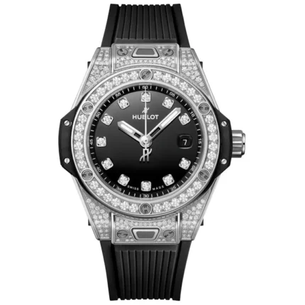 Hublot Big Bang Platinum Diamond Pave 33mm - 485.SX.1270.RX.1604 Watch - Dubai Elegance