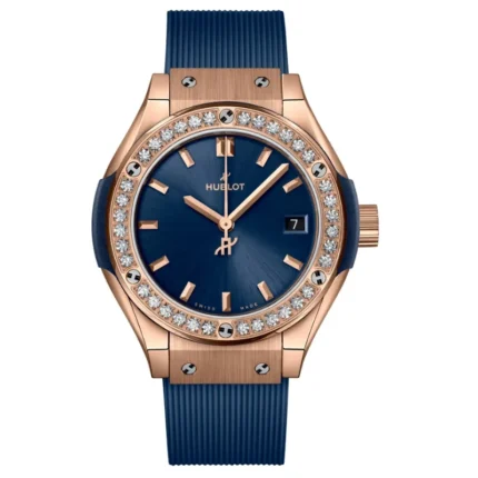 Hublot Blue Silver 29mm Platinum Diamonds - 591.OX.7180.RX.1204 Watch - Dubai Elegance
