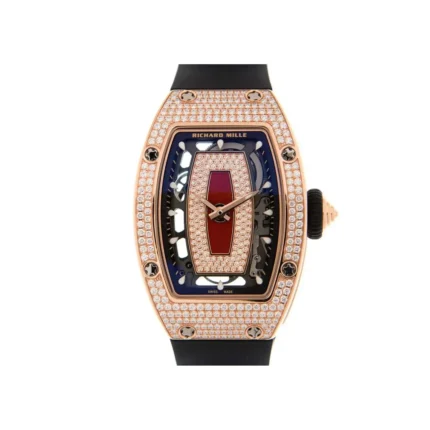 RM07-01 Rose Gold Full Set Diamonds (Red Lips) Watch - Dubai Elegance