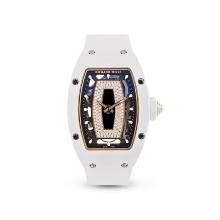 RM07-01 White Ceramic (Black Lips) Watch
