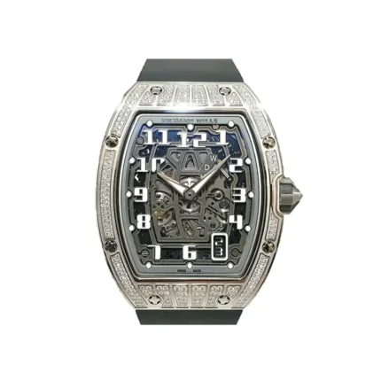 RM67-01 White Original Silver Medium Set Platinum Diamonds Watch - Dubai Elegance