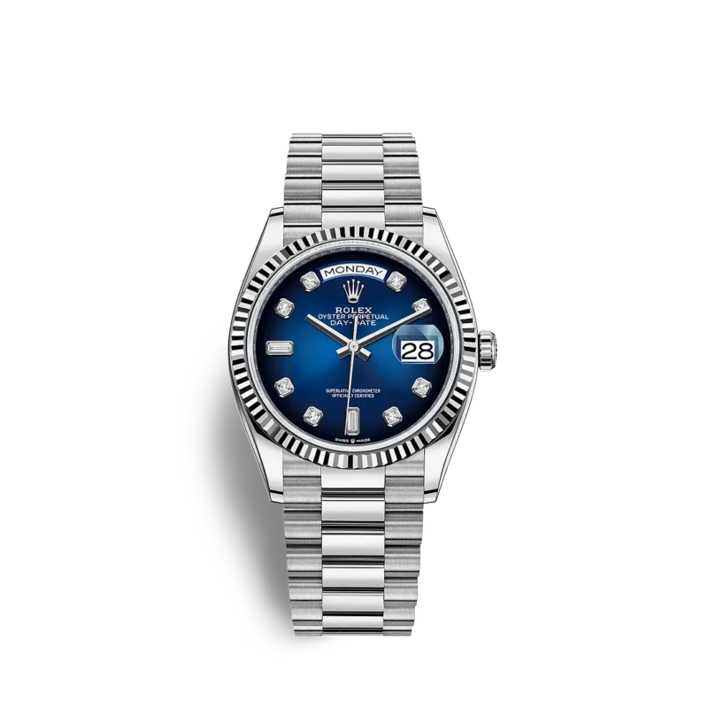 Rolex 128239 Day-Date Blue ombré wD in Dubai UAE - Dubai Elegance
