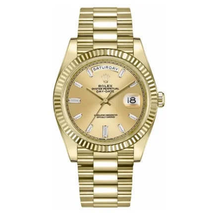 Rolex Day Date yellow Silver 40mm Watch - Dubai Elegance