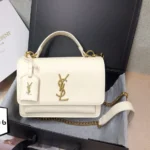 Aint Laurent Medium Sunset Leather Satchel Bag