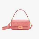 Baguette Pink nappa leather bag
