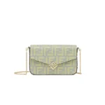 FF Diamonds Wallet On Chain Green leather wallet