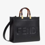 Fendi Sunshine Medium Black leather shopper