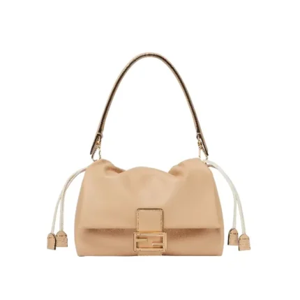 Mamma Baguette Medium Pale pink nappa leather bag