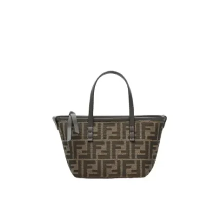 Mini Roll Brown FF jacquard mini bag
