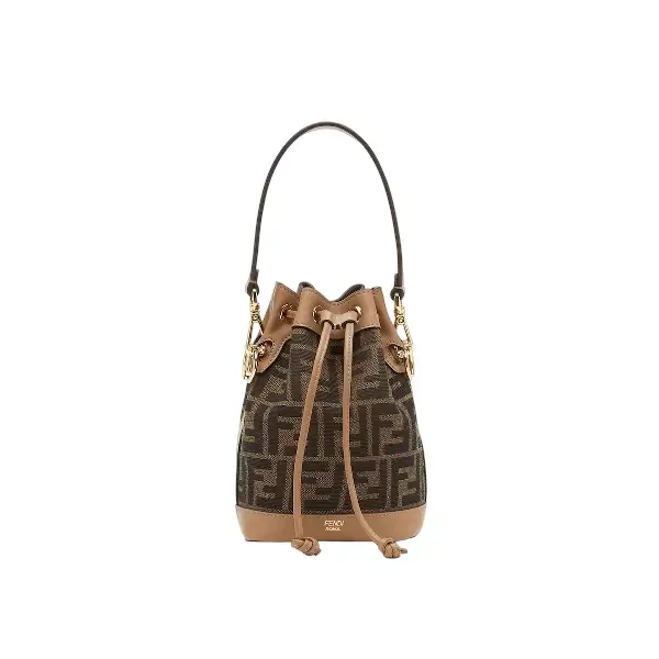 Mon Tresor Brown FF fabric mini-bag Mon Tresor Brown FF fabric mini-bag