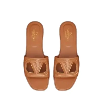 Valentino Garavani VLogo Cut-Out Leather Sandals