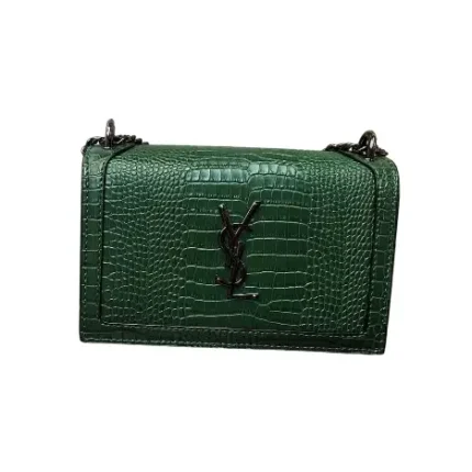 YSL Saint Laurent Sunset chain bag with a crocodile-embossed pattern bag in Dubai UAE