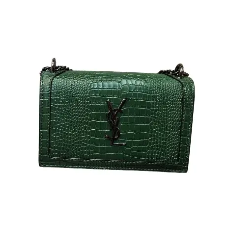 YSL Saint Laurent Sunset chain bag with a crocodile-embossed pattern bag in Dubai UAE YSL Saint Laurent Sunset chain bag with a crocodile-embossed pattern bag in Dubai UAE