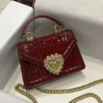 Bvlgari Croc-Effect Leather Chain Crossbody Bag in Dubai UAE