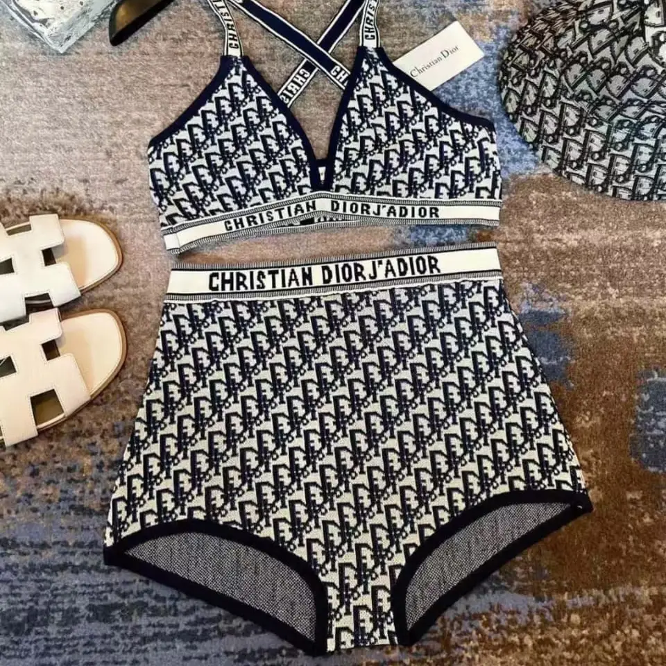 Christian Dior-Inspired Luxury Bikini – Sexy Designer Print Swimwear for Fashion-Forward Women in Dubai UAE Christian Dior-Inspired Luxury Bikini – Sexy Designer Print Swimwear for Fashion-Forward Women in Dubai UAE