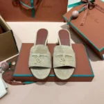 Loro Piana Summer Charms Mules – Suede Luxury with Signature Charm Detail
