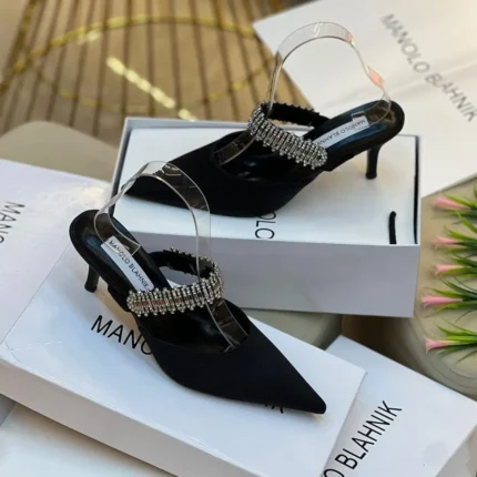 Manolo Blahnik Lutara Mules – Elegant Pointed-Toe Designer Slip-Ons in Dubai UAE