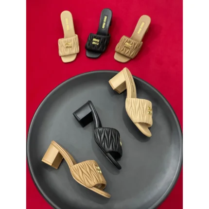 Miu Miu Women’s Sandals – Luxury in Black & Beige Color Options in Dubai UAE