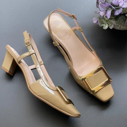 Roger Vivier Belle Vivier 45mm Slingback Pumps – Iconic Trompette Heel & Luxurious Leather in Dubai UAE