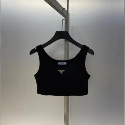 White Scoop Neck Crop Tank Top – Casual Sleeveless Summer Essential in Dubai UAE