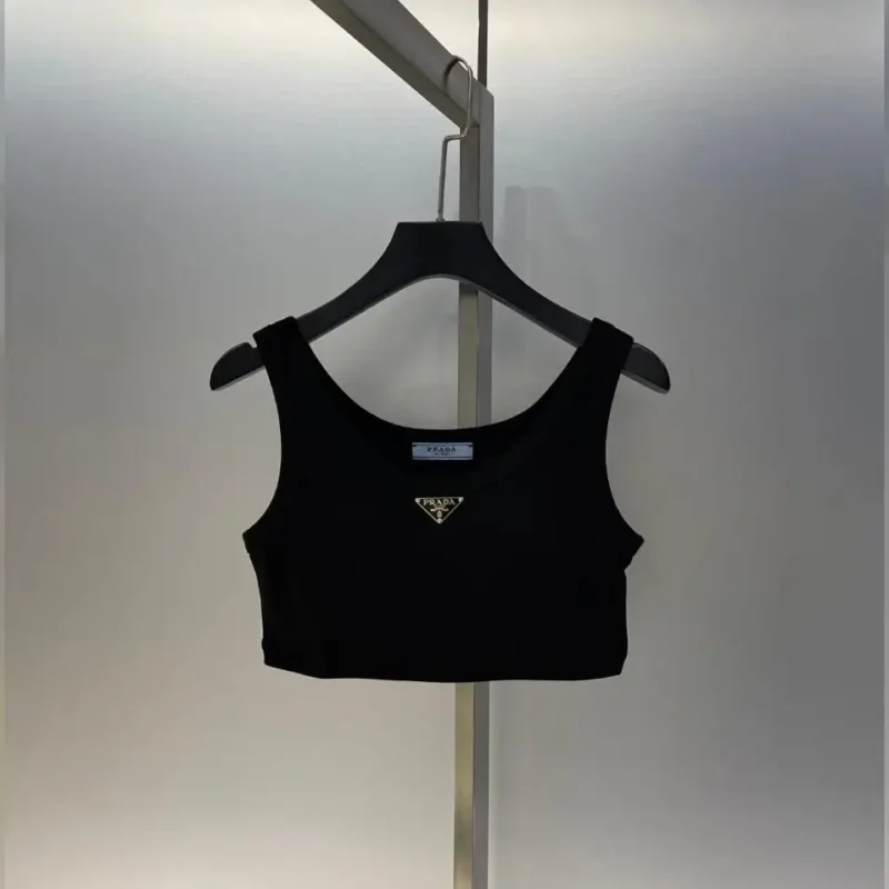 White Scoop Neck Crop Tank Top – Casual Sleeveless Summer Essential in Dubai UAE