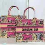 Christian Dior Mizza Leopard Book Tote – Large Luxury Tote with Signature Logo in Dubai UAE
