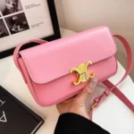 Celine Triomphe Shoulder Bag – Luxury Leather Bag -Tone Clasp in Dubai UAE