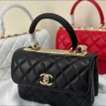Chanel 2019 Small Trendy CC Handbag in Black with Iconic Logo and Top Handle in Dubai UAE