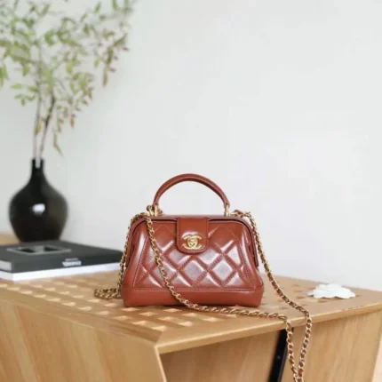 Chanel 24A Métiers d'Art Quilted Handbag – Top Handle & Chain Strap Luxury Bag in Dubai UAE