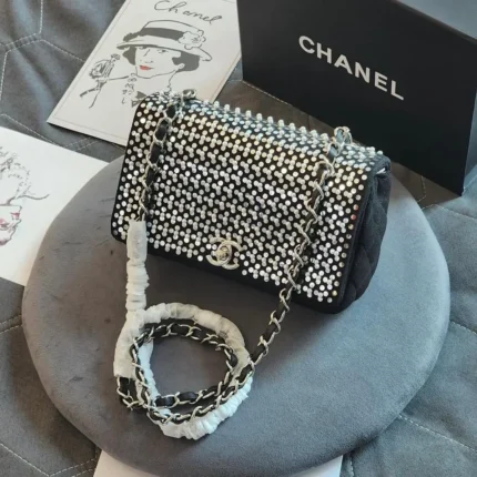 Chanel Classic Flap Bag with Studded Detailing – Iconic Luxury Handbag in Dubai UAE