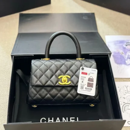Chanel Coco Handle Black Quilted Bag with Gold Hardware – Classic Luxury Handbag