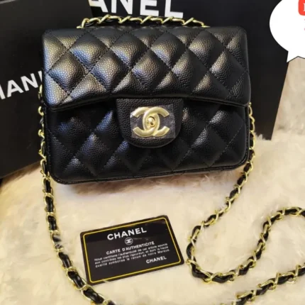 Chanel Mini Flap Bag in Black Quilted Leather – Timeless Luxury Handbag in Dubai UAE