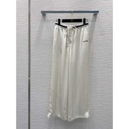 Chanel Wide-Leg Trousers with Elastic Waistband – Luxury Designer Pants in Dubai UAE