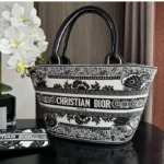 Christian Dior Book Tote Bag – Iconic Dior Oblique Pattern with “Christian Dior Paris” Logo in Dubai UAE