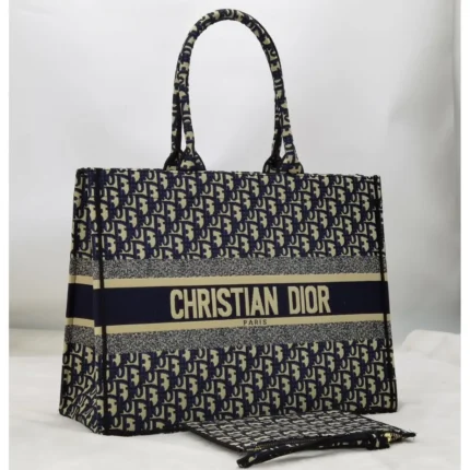 Christian Dior Book Tote Bag – Large Oblique Canvas with Front Logo in Dubai UAE