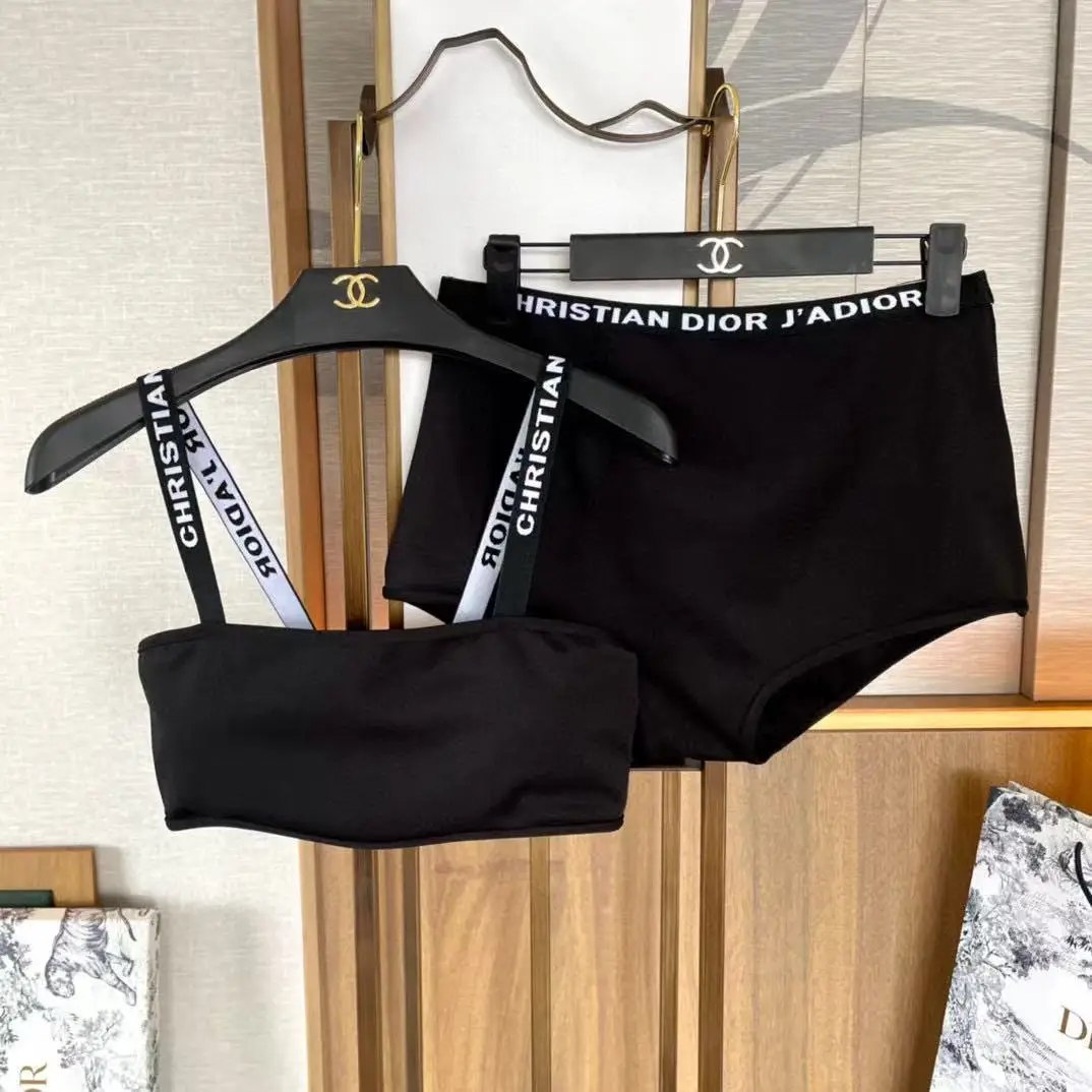 Christian Dior Two-Piece Set – Black Bralette Top & High-Waisted Shorts with Signature Branding in Dubai UAE Christian Dior Two-Piece Set – Black Bralette Top & High-Waisted Shorts with Signature Branding in Dubai UAE