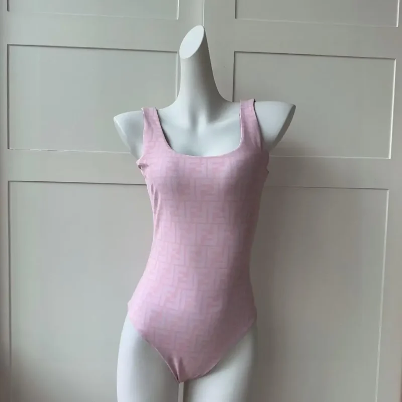 Fendi Pink FF Jacquard Reversible One-Piece Swimsuit in Dubai UAE