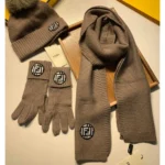 Fendi Winter Accessory Set – Logo Beanie, Scarf & Gloves for Cold Weather Luxury in Dubai UAE