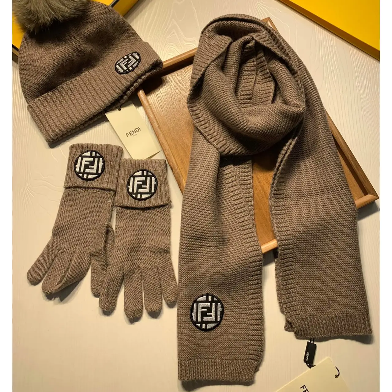 Fendi Winter Accessory Set – Logo Beanie, Scarf & Gloves for Cold Weather Luxury in Dubai UAE Fendi Winter Accessory Set – Logo Beanie, Scarf & Gloves for Cold Weather Luxury in Dubai UAE