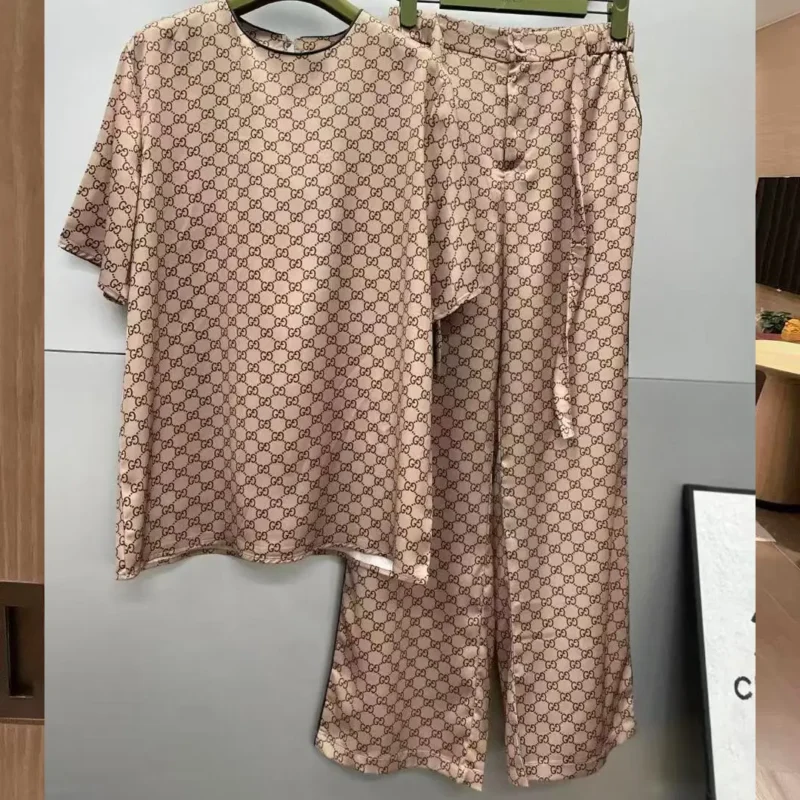 Gucci Monogram Pajama Set – Luxurious Silk Lounge and Sleepwear Set in Dubai UAE