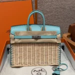 Hermès Birkin 25 Picnic Bag – Limited Edition Wicker & Leather Handbag with Palladium Hardware in Dubai UAE