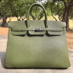 Hermes Birkin 35 Handbag in Green – Iconic Structured Tote with Lock & Clochette in Dubai UAE