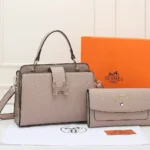 Hermès-Inspired Structured Handbag with Iconic “H” Hardware and Signature Branding in Dubai UAE
