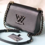 Louis Vuitton Epi Leather Twist MM Bag in Black – Iconic LV Twist Lock in Dubai UAE