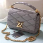 Louis Vuitton GO-14 MM Bag – Quilted Lambskin with LV Twist Lock & Convertible Carry Options in Dubai UAE