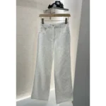 Louis Vuitton Monogram Fil Coupé Wide-Leg Jeans – Luxury Designer Denim in Dubai UAE