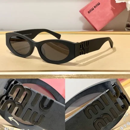 Miu Miu MU 11WS Sunglasses – Elegant Oval Acetate Frame with Iconic Logo Detail in Dubai UAE