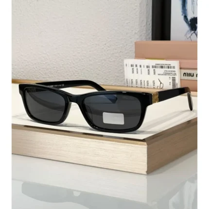 Miu Miu MU A05SF Black Sunglasses – Bold Square Frame with UV400 Protection in Dubai UAE